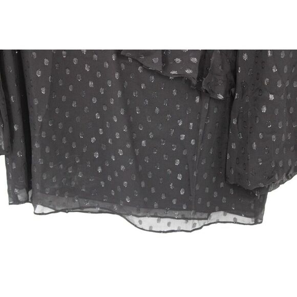 Lilly Pulitzer Olenna Silk Top, Onyx, Fully lined XS Black - Picture 6 of 10